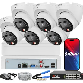 Bezpečnostní kamera Sada pro monitoring Dahua IPC-HDW1839T-A-IL-0280B(x6)+NVR2108HS-4KS3+UTP