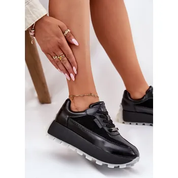 Dámské tenisky Dámské Kožené Tenisky Na Platformě Big Star RR274873 HI-POLY SYSTEM Barva: Černá, Velikost: 36