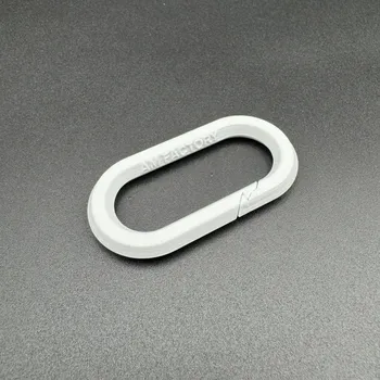 Karabina - klíčenka ovál - bílá