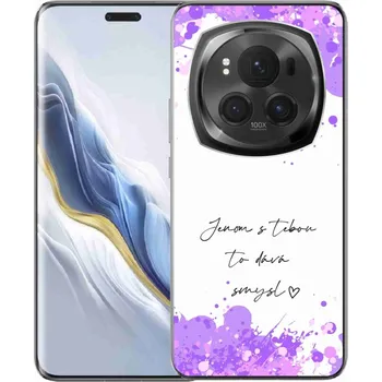 Pouzdro na mobilní telefon Gelový kryt mmCase na Honor Magic 6 Pro 5G - zamilovaný text bílé pozadí