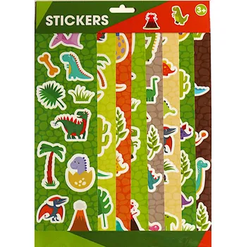 samolepka Klasické Samolepky W&O Products B.V. 8 archů Samolepky Dinosauři Stickers