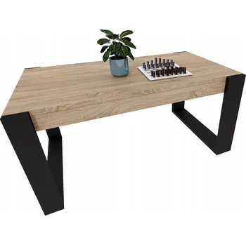 Konferenční stolek Konferenční stolek KARO II, loftový moderní styl, dub sonoma