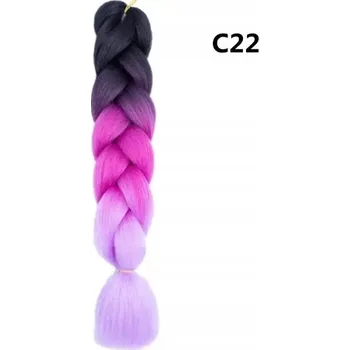 Příčesek Syntetické vlasy barevné ombre na copánky | VARIANT: C-22