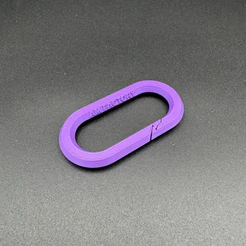 Karabina - klíčenka ovál - fialová
