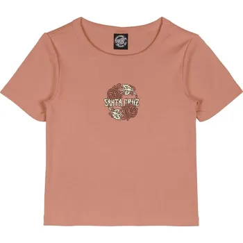 SANTA CRUZ triko - Dressen Rose Crew Two Front T-Shirt Clay (CLAY)