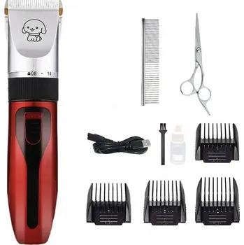 Kosmetika pro psa Profesionální strojek na stříhání psů, koček a jiných zvířat, ocelová sada
