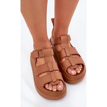 Dámské sandále Dámské sandály na platformě Nitavelia Barva: Béžová, Velikost: 38