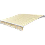 vidaXL Skládací markýza na dálkové ovládání 400 cm žlutobílá