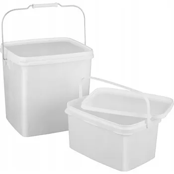 Dóza na potraviny Čtvercová nádoba 5 l s víkem a rukojetí