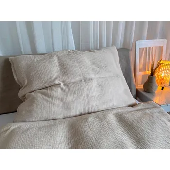 Povlečení Mušelínové povlečení bílá káva - 40x60 cm