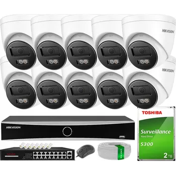 IP kamera MONITOROVACÍ SYSTÉM HIKVISION 10 IP KAMER 6MPX Smart Hybrid Light Venkovní HDD 2TB