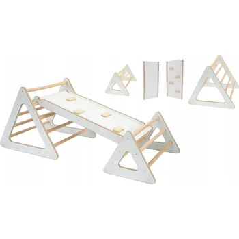 Dětská houpačka Lezecký trojúhelník + mini lezecký trojúhelník + skluzavka pro děti