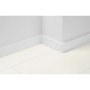 Podlahová lišta PARADOR - soklová lišta SL 18 k vinylovým podlahám D001 Jednobarevná bílá