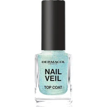 Přípravek na nehty Dermacol Nail Veil vrchní lak na nehty třpytivý odstín Sparkling Ocean 11 ml