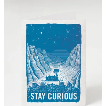 Cognitive Surplus přání s obálkou "Stay curious"