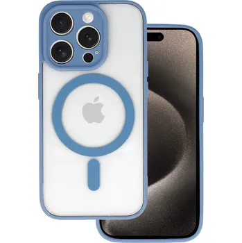 Pouzdro na mobilní telefon Zadní kryt Acrylic Color Magsafe pro Iphone 15 Pro Max světle modrý