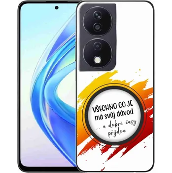 Pouzdro na mobilní telefon Gelový kryt mmCase na Honor X7b/Honor 90 Smart - citát 3 bílé pozadí