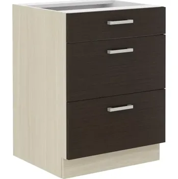 Kuchyňská linka Kuchyňská skříňka Christo 60D-3S-BB dub ferrara/legno tmavé - SLEVA 3% s kodem radost25