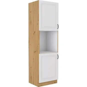 Kuchyňská linka Kuchyňská skříň Stipe na vestavenou troubu 60 DP 210 2F bílá/dub artisan - SLEVA 3% s kodem radost25