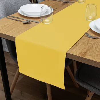 ubrus Dekorační běhoun na stůl Rongo RG-090 Světle žlutý 35x120 cm
