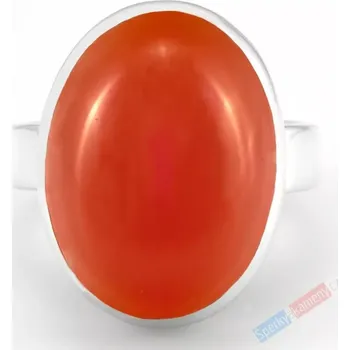 Prsten Stříbrný prsten (Ag 925/1000) s karneolem QA, vel. kamene cca 19 x 14 mm, krásná barva (KA6056R)