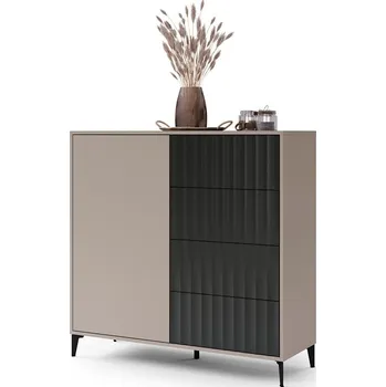 Komoda Komoda se zásuvkami RONJA taupe/černá