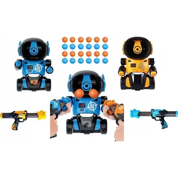 Robot HRA STŘÍLENÍ NA TERČ – ROBOT – POČÍTADLO BODŮ 2 PISTOLE ZÁSOBA KULIČEK