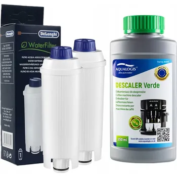 Náhradní díl pro kávovar 2x Filtr do kávovaru DeLonghi + Odvápňovač Verde 250 ml
