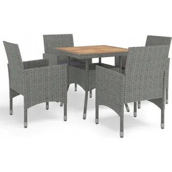 Zahradní sestava Zahradní nábytek z dřeva VidaXL, hnědý, 5 dílů