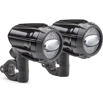 Osvětlení pro motocykl S322 led přídavné světlomety givi (2 ks) k montáži na padací rámy, homologované, hliníkové, černé