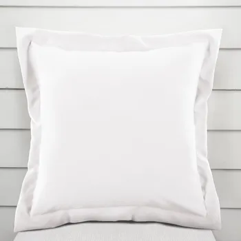 Povlak na dekorativní polštářek Bavlněný keprový povlak na polštář s lemem KEP-001 Bílý 40 x 60 cm