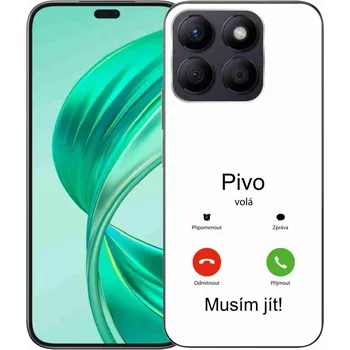 Pouzdro na mobilní telefon Gelový kryt mmCase na Honor X8b - pivo volá bílé pozadí