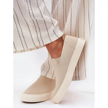 Dámské tenisky Dámské Tenisky Slip-On Big Star RR274717 Barva: Béžová, Velikost: 38