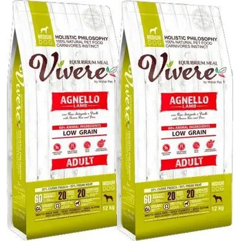 Krmivo pro psa VIVERE Adult Lamb 2x12 kg