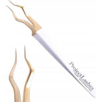 Kosmetická pinzeta Pinzeta na separaci řas ProjectLashes Žabí Stehýnka 1:1 a Volume zahnutá