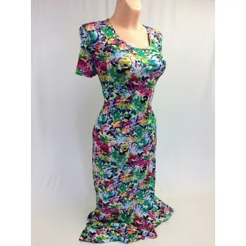 Dámské šaty Letní šaty zelené KOPAS, Barva Zelená, Velikost XXXL 54, Materiál 96% Viskoza 4% Lycra