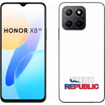 Pouzdro na mobilní telefon Gelový kryt mmCase na Honor X8 5G/Honor 70 Lite 5G - Czech Republic bílé pozadí