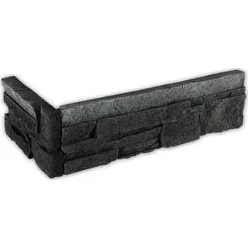 Obklad Obklady VASPO Rohový obklad Vaspo - LÁMANÝ KÁMEN TMAVOŠEDÝ