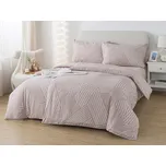 XPOSE® Francouzské bavlněné povlečení DARA - béžové 200x220 cm, 70x90 cm, Bavlna + Prodloužená možnost vrácení zboží do 50 dnů