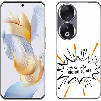 Pouzdro na mobilní telefon Gelový kryt mmCase na Honor 90 - vtipný text 11 bílé pozadí