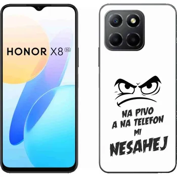 Pouzdro na mobilní telefon Gelový kryt mmCase na Honor X8 5G/Honor 70 Lite 5G - pivní motiv 2 bílé pozadí