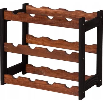 Stojan na víno Stojan na víno dřevěný regál pro 12 lahví, STOLMAK, WCD-12.5907167