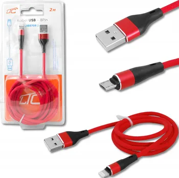 Datový kabel Kabel LTC USB - Apple Lightning 2 m červený