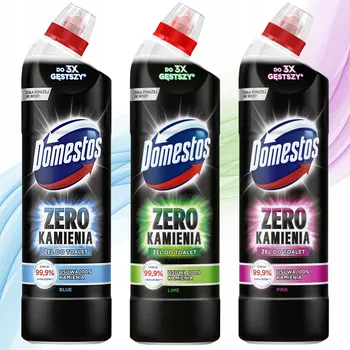 WC čistič Domestos Zero Kamene Gel WC Toalety sada 2,25l Mix Lime Ocean Pink