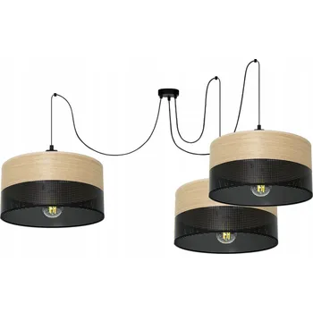 Závěsné svítidlo Fabryka Lamp Astrit wood 3 - světelné body E27