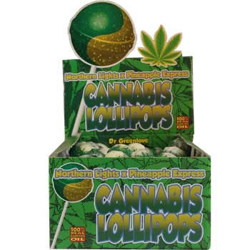 Cukrovinka Dr. Greenlove Konopné lízátko Pineapple express x NL