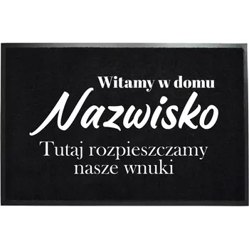 VSTUPNÍ ROHOŽKA 40X60 ČERNÁ DOM TREND - VÁŠ NÁZEV / DEKORACE VSTUPU
