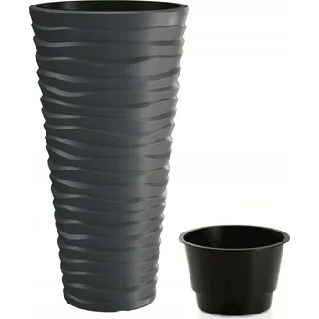 Květináč Květináč plast černý, šedý Prosperplast 39 cm x 40 x 75 cm