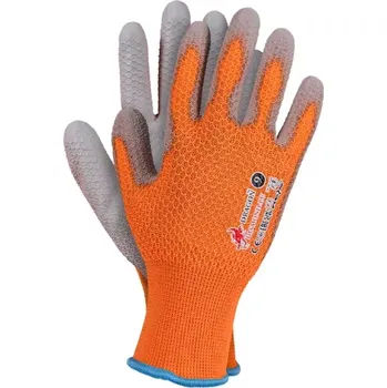 Pracovní oblečení Reis DIAMOND PU PS rukavice oranžová/šedá 6-10