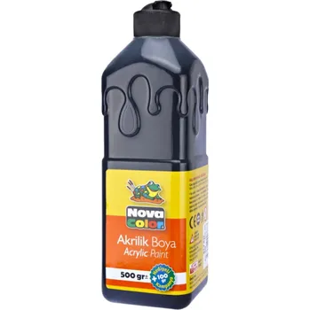 Speciální výtvarná barva barva akrylová 500g černá NC-386